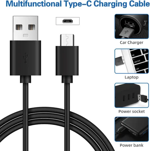 Vista 7 de BAOFENG Batería UV-5R BL-5 3800mAh USB-C de carga extendida de alta capacidad para radios UV5R BF-F8HP serie UV-5R con cable de carga tipo C