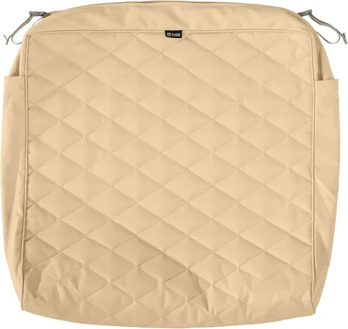 Vista 13 de Classic Accessories Montlake FadeSafe FadeSafe - Funda de cojín acolchada para patio, resistente al agua, 21 x 19 x 3 pulgadas, manzanilla