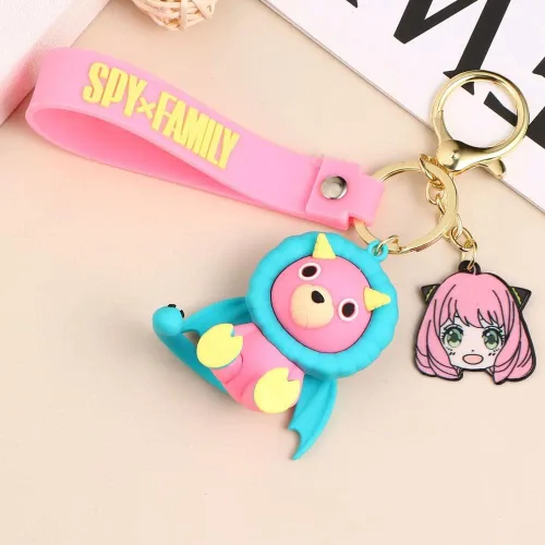 Vista 4 de JCvCX Anya Keychains Chimera Lion Keychain Anya Cosplay Keychains Yor Forger Key Chain Key Ring Key Tag