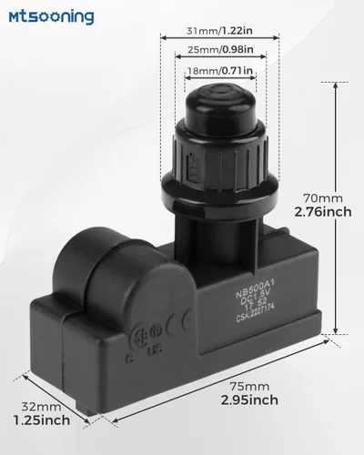 Vista 2 de Generador de chispas universal, 1 encendedor de botón de salida macho, repuesto de encendido de batería AA para Broil King, Broil-Mate, Sterling