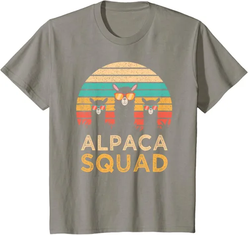 Vista 34 de Divertidas gafas de sol de escuadrón de alpaca Cool Alpacas Vintage Gift T-Shirt, Negro, S