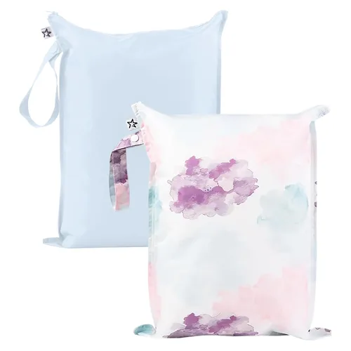 Vista 31 de Tiny Twinkle Bolsas húmedas a prueba de desorden 1 paquete de bolsas húmedas reutilizables impermeables para trajes de baño Ropa de bebé Bolsa