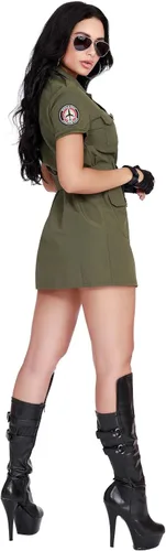 Vista 7 de Dreamgirl Disfraz de piloto de combate para mujer, disfraz de piloto, disfraz de Halloween