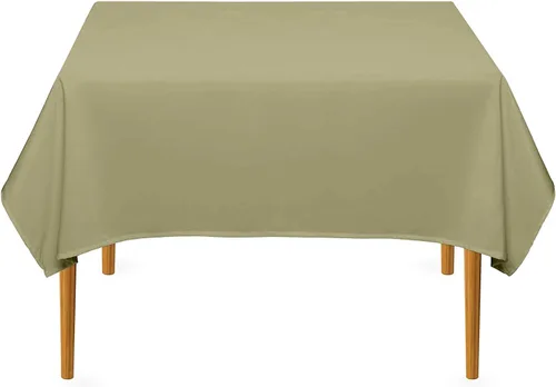 Vista 41 de Pomp - Mantel premium de poliéster con estampado abstracto de 52 x 52 pulgadas cuadradas Tela de fácil cuidado, resistente a arrugas y manchas