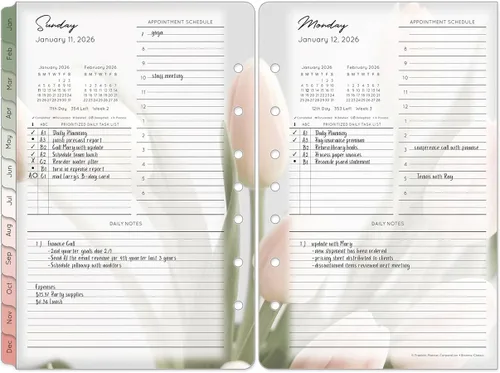 Vista 9 de FranklinCovey - Recambio de planificador Blooms Una página por día encuadernado en anillo (clásico, enero 2026 - diciembre 2026)