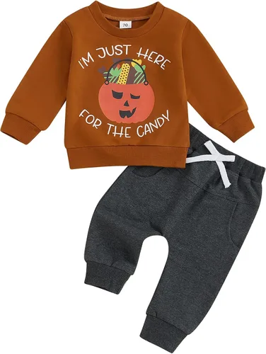Vista 15 de Conjunto de Navidad para bebé niño con camisa divertida larga y pantalón conjunto de ropa de primera Navidad para niños de 6 a 12, 18, 24 meses 2T