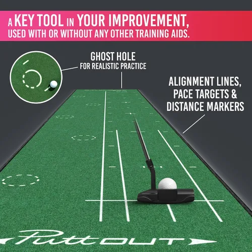 Vista 6 de PuttOut Alfombrilla grande para golf (144.5 x 26.4 in)