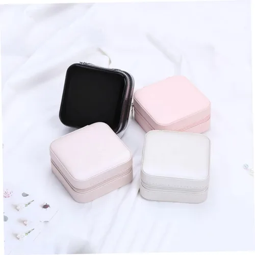 Vista 8 de VOSAREA Box Jewelry Storage Travel Cases Joyero Para Travel Jewlwery Holder Makeup Storage Organizer Pu Leather Jewelry Holder Jewelry Travel