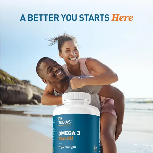 Vista 8 de Dr. Tobias Omega 3 Aceite de Pescado, 2000 mg Fuerza Triple con 800 mg EPA 600 mg DHA Por Porción, Suplementos de Aceite de Pescado Omega 3