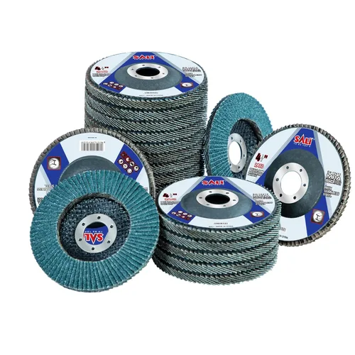 Vista 20 de Sali Paquete de 10 Discos de Láminas de Circonia Grano 40 de 4.5" x 7/8 Pulgadas Disco de Lijado Tipo Bisel #29 Grado Premium e Industrial Rueda
