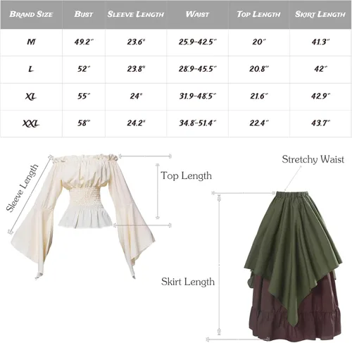Vista 6 de NSPSTT - Vestido de estilo victoriano para mujer