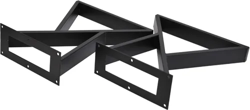 Vista 2 de Patas de mesa de metal resistentes de 16 pulgadas de alto, patas negras de hierro industrial, tubo cuadrado tipo Z, patas resistentes para muebles