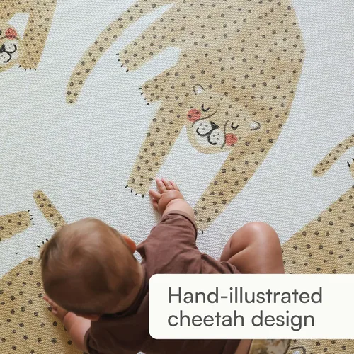 Vista 3 de Lillefolk Tapete reversible de juego para bebés, grande de 6.9 x 4.6 pies, tapete de espuma para bebés y niños pequeños, elegante alfombra no tóxica