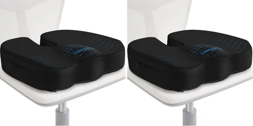 Vista 15 de Cojín de asiento para silla de oficina de espuma viscoelástica antideslizante, cojín de escritorio para la espalda, coxis, ciática, alivio del dolor
