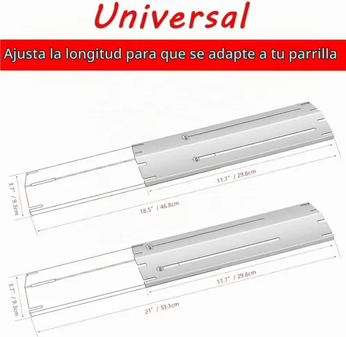 Vista 2 de Hisencn Placa de calor ajustable para parrillas de gas Brinkmann, 11.75-21