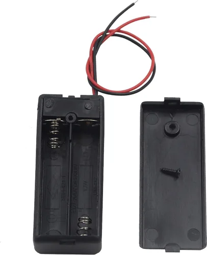 Vista 3 de Paquete de 3 2 soportes de batería AAA con interruptor, 2 x 1.5V AAA Battery Holder Case con cables y interruptor de encendido/apagado