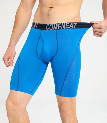Vista 4 de Comfneat Calzoncillos tipo bóxer para hombre de 9 pulgadas de largo, transpirables, paquete de 4