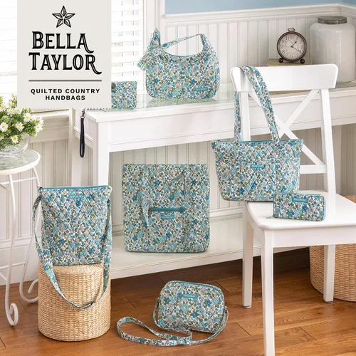 Vista 6 de Bella Taylor Blakely - Bolsas de hombro acolchadas de algodón con retazos