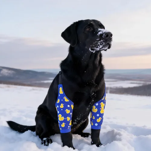 Vista 5 de Rodilleras protectoras para coderas de perro, rodilleras, manga para tratamiento de callos para heridas, patas delanteras para evitar lamer