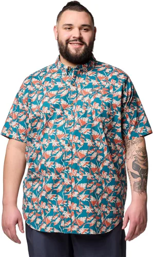 Vista 16 de Columbia - Camisa de manga corta para hombre Rapid Rivers con estampado, con cómodo elástico Colegial Navy Outback