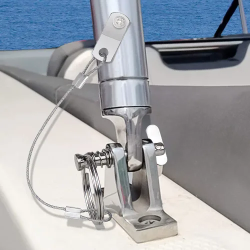 Vista 7 de Hysagtek 6 pines Bimini de 1/4 de pulgada de diámetro, accesorios superiores Bimini de liberación rápida, pasadores de toldo para lancha, accesorios