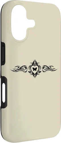 Vista 3 de Butterfly Heart Tattoo Fairycore y2k Grunge Egirl Aesthetic Case for iPhone 17