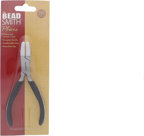 Vista 7 de The Beadsmith Alicates de mandíbula de nailon de doble punta plana, 5 pulgadas (5.000 in), mango de agarre cómodo de vinilo negro con resortes