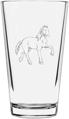 Vista 17 de Shetland Pony (cuerpo) - Vaso de pinta grabado con temática de caballo alternativo de 16 onzas