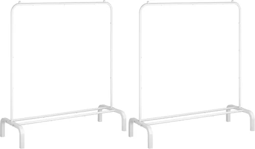 Vista 11 de Perchero de metal con ruedas, perchero con ruedas, estante inferior para colgar ropa, camisas, jeans y abrigos, color negro (paquete de 2)