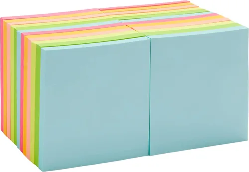 Vista 9 de Amazon Basics Notas adhesivas mini rectangulares, 1.5x2 pulgadas, almohadillas autoadhesivas de colores brillantes, fáciles de usar para el hogar