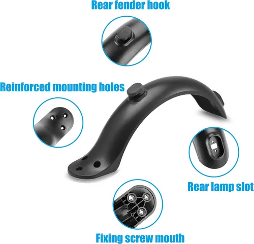 Vista 3 de Guardabarros trasero para scooter, soporte de repuesto para guardabarros, compatible con Xiaomi 1S / M365 / Pro