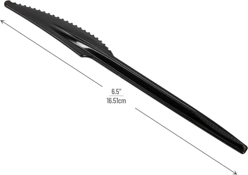 Vista 3 de Mind Reader Recambio de cuchillo para CUTDISPBK-BLK, utensilios de plástico, restaurante, sala de descanso, 100 piezas, negro
