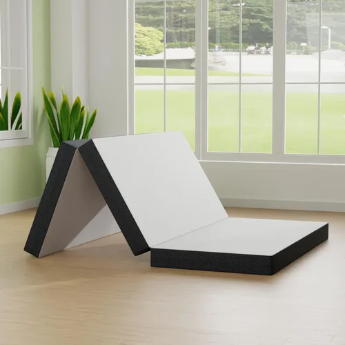 Vista 13 de PayLessHere Colchón de espuma viscoelástica triple plegable de 3 pulgadas Individual Firme medio