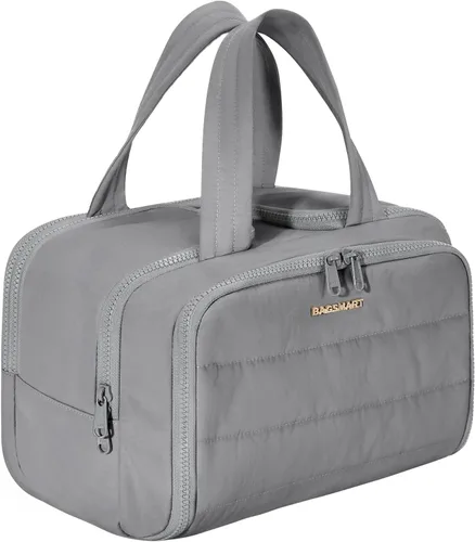 Vista 20 de BAGSMART Bolsa de Aseo de Viaje, Bolsa de Aseo Resistente para Mujeres, Bolsas de Aseo Ampliamente Abiertas y Esponjosas para Viajar, Organizador