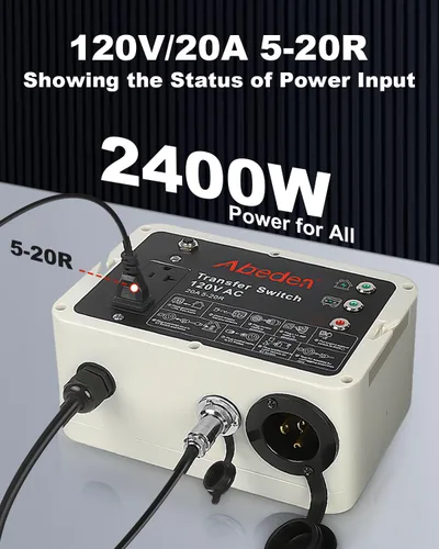 Vista 7 de Interruptor de transferencia inteligente de 120 V CA compatible con generador portátil Westinghouse, interruptor de transferencia para energía