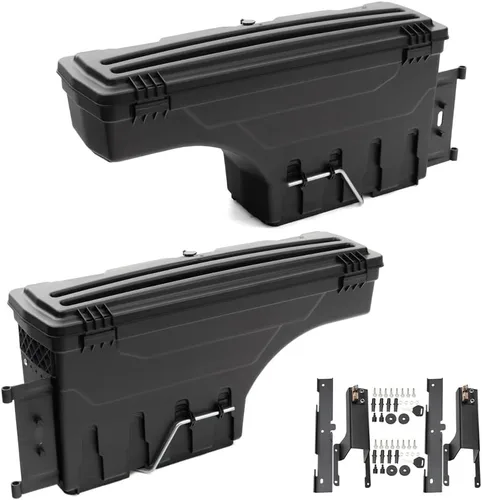 Vista 10 de PIT66 Caja de almacenamiento para cama de camión lado derecho compatible con Ford F150 1997-2014