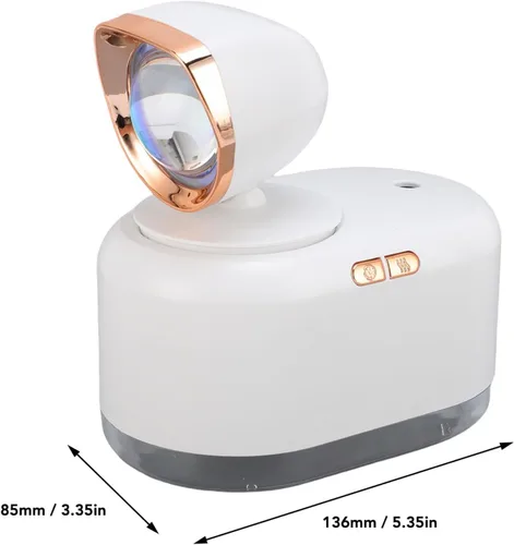 Vista 3 de TOPINCN Sunset Light Humidifier 2 in 1 Night Light & Humidifiers 300ml Water Tank Cold Mist Dehumidifiers with Sunset Projector for Bedroom Office