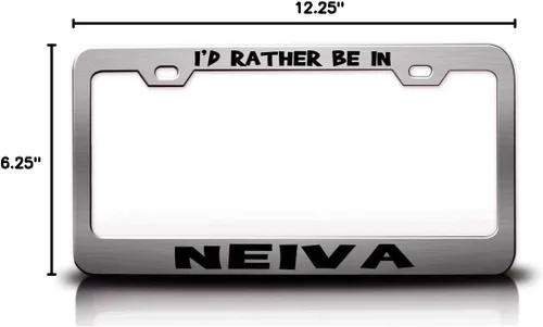 Vista 2 de I'd Rather BE in NEIVA Colombia Ciudades del Mundo Metal Car SUV Truck Marco de matrícula Ch f39