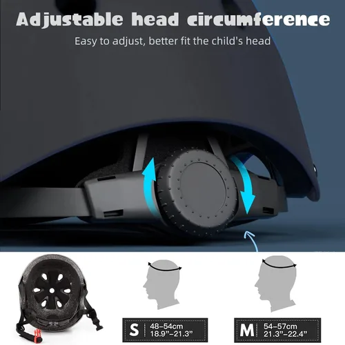 Vista 2 de Juego de casco para niños con rodilleras, coderas y muñequeras, casco ajustable para niños pequeños y jóvenes, juego de equipo de protección