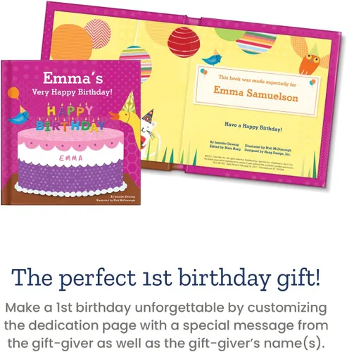 Vista 2 de El primer cumpleaños del bebé para niñas - Historia infantil personalizada - I See Me!
