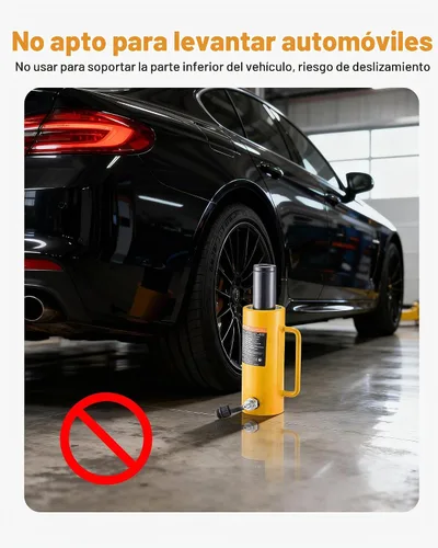 Vista 9 de Mophorn Gato Hidráulico de 20T 4" de Círculo Hueco de Acción Simple Cilindro Hidráulico de Ram 100mm Cilindros Hidráulicos de Elevación