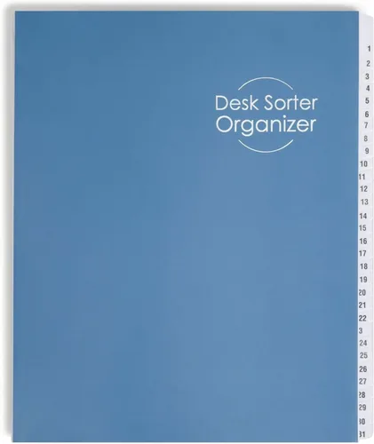 Vista 11 de SMEAD Clasificador de archivos alfabético expandible, color azul oscuro, tamaño carta, 20 divisores, pestañas laminadas, paquete de 5