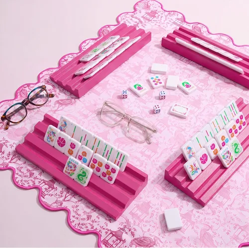 Vista 5 de Juego de mahjong de viaje, 160 mini azulejos de mahjong