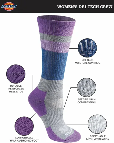 Vista 2 de Dickies Women's Dri-tech Moisture Control Crew Socks Multipack