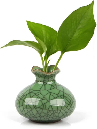 Vista 7 de Florero Celadon Mini Flowerware Creativo Hecho a Mano Cerámica Decoración Interior Decoración Mesa Florero Cerámico (5)