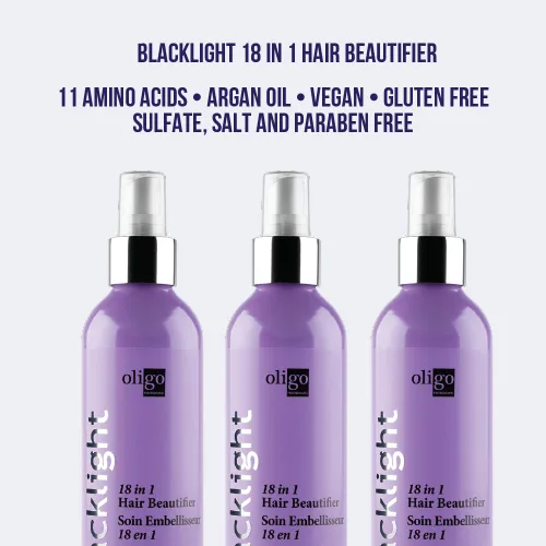 Vista 4 de Oligo Professionnel - Luz negra 18 en 1 - Embellecedor para el cabello - Anti encrespamiento - Acondicionador sin enjuague - Hidratación óptima