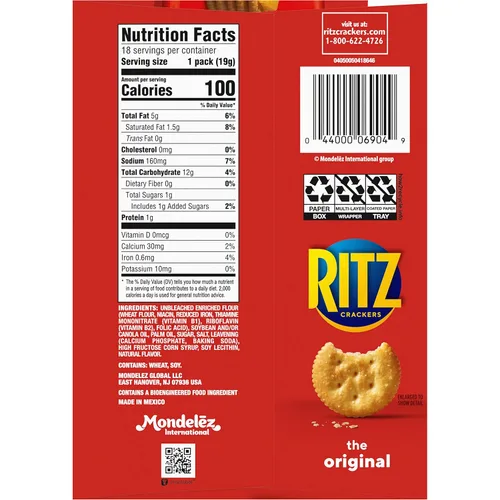 Vista 18 de RITZ Galletas originales, 72 paquetes de aperitivos (4 cajas)