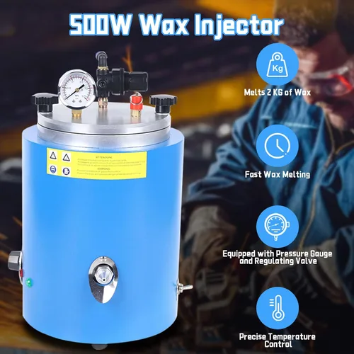 Vista 6 de Inyector de cera de 2.2L, máquina de inyector de cera de 500W, Máquina de fundición de cera de temperatura ajustable 86.0 °F-230.0 °F, Máquina