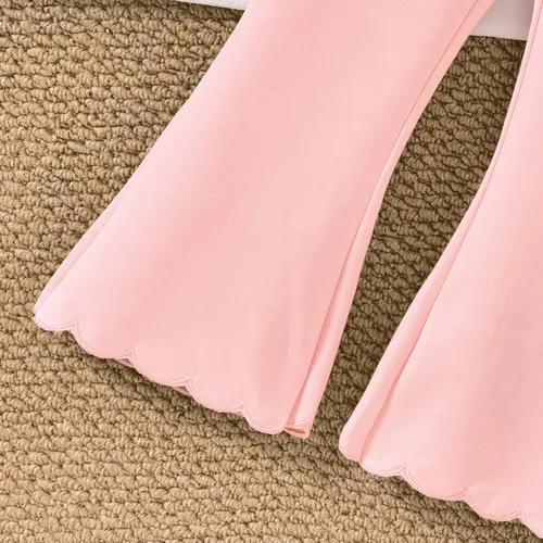 Vista 5 de Aalizzwell Conjunto de sudadera para niña pequeña 2-5T Rosa