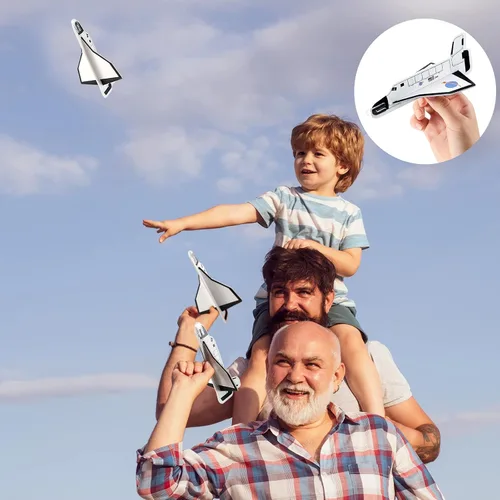Vista 6 de Lewtemi Juego de 36 planeadores, juguetes de transporte espacial, juguetes voladores para niños y niñas, planeador de avión de espuma para recuerdos
